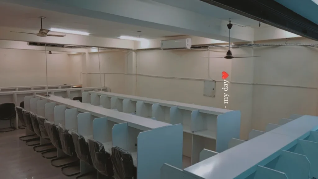 Front view of GYANAM (ज्ञानम्) LIBRARY in Sector 20, Dundahera Village, Gurugram – showing a calm and quiet study space with modern facilities.