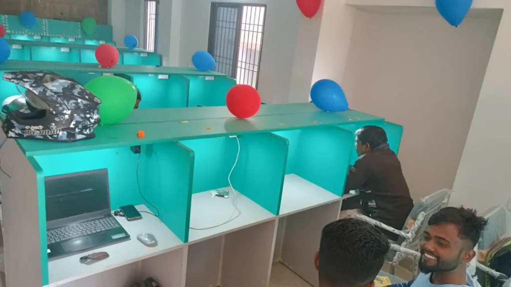inside view and sitting area of library 24*7