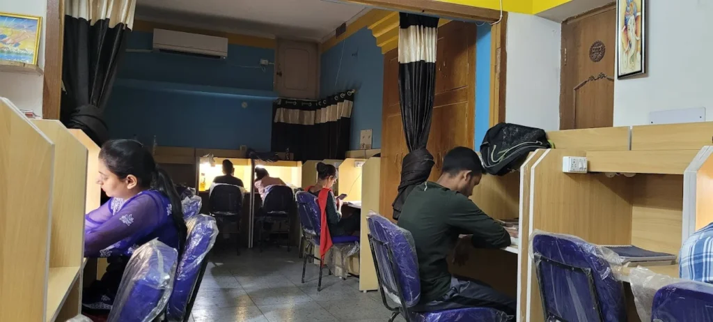 inside view where student are studying in the reading desire