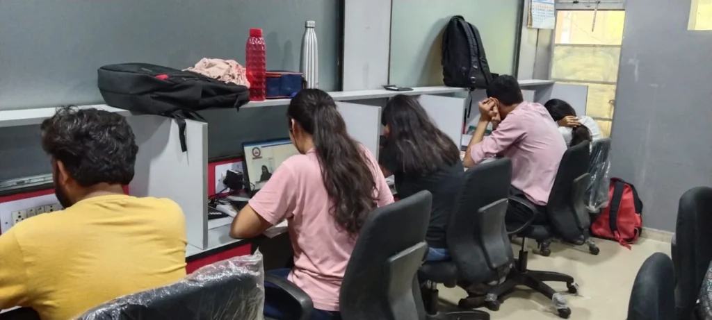 students are studying in the reading library