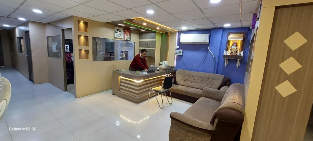 reception area of sai library